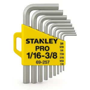 Jgo 12 Llaves Allen 1.1/16 A 3/8 Stanley (69257) - Imagen 1