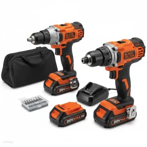 Kit Taladro Perc 3/8 + Atornillador 1/4" 20v B&d Bck21d1-b2c - Imagen 1