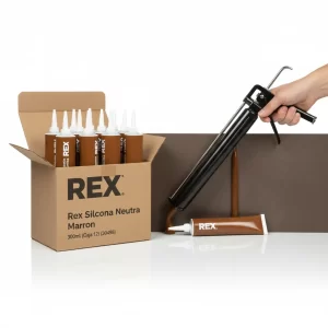 Rex Silicona Neutra Marron 300ml (30498) (caja 12) - Imagen 1