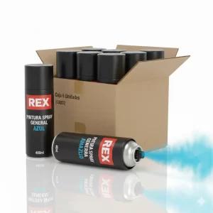 Pintura Spray General Azul 400ml 6 Uni (60003) Rex - Imagen 1