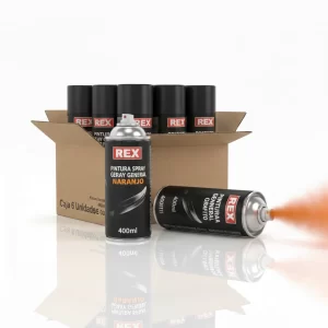 Pintura Spray General Naranjo 400ml 6 Uni (60012) Rex - Imagen 1