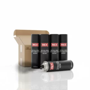 Pintura Spray Anticorrosivo Negro 400 Ml 6 Uni (60036) Rex - Imagen 1