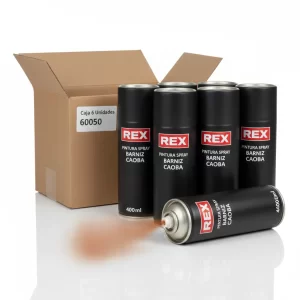Pintura Spray Barniz Caoba 400ml X 6 (60050) Rex - Imagen 1