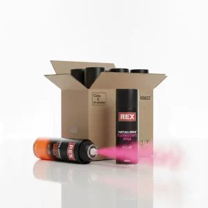 Pintura Spray Fluorescente Rosa 400ml 6 Uni (60032) Rex - Imagen 1