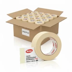 Cinta Enmascarar Economica 36mmx40mts (24un) Pro Tesa - Imagen 1