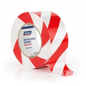 Cinta Reflectante Rojo Blanco 45.7mtx50mm Tesa - Imagen 1