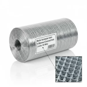 Malla Soldada Galv 0.89mmx13mmx0.9mt (rollo 30 Mts) - Imagen 1