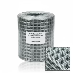 Malla Soldada Galv 0.71mmx13mmx0.9mt (rollo 30 Mts) - Imagen 1