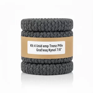 Kit 4 Unid emp Trenz Ptfe Graf/esq Kynol 7/8 - Imagen 1