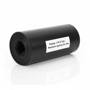 Empaq. 1/16  X 1mt. Neopreno (goma) Sin Tela - Imagen 1