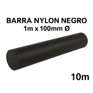 Barra Nylon Negro Lz 1mx100mm Diam - Imagen 1