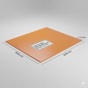 Plancha Hdpe 4000x2000x12mm Naranjo - Imagen 1