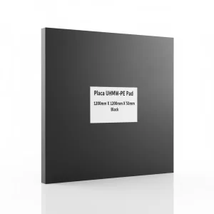 Placa Uhmw-pe Pad 1200mm X 1200mm X 50mm Black - Imagen 1
